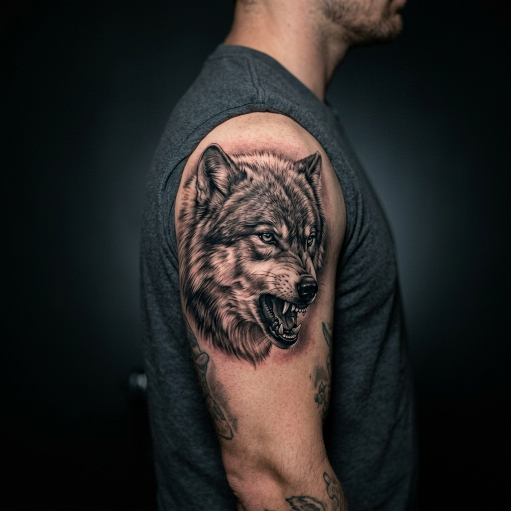 Black & Grey Photorealistic Portrait